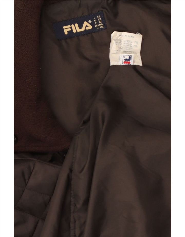 FILA Veste matelassée homme IT 52 2XL Marron Polyamide