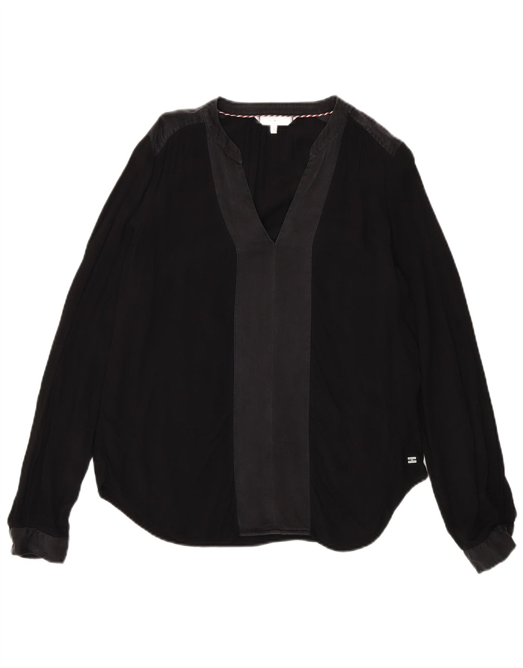 Tommy Hilfiger Chemisier surdimensionné à manches longues pour femme US 4 Petit Noir