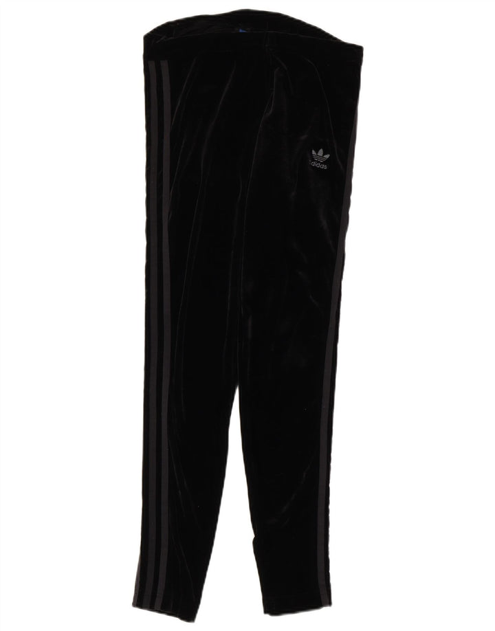 Adidas Leggings en velours pour femme UK 12 Polyester noir moyen