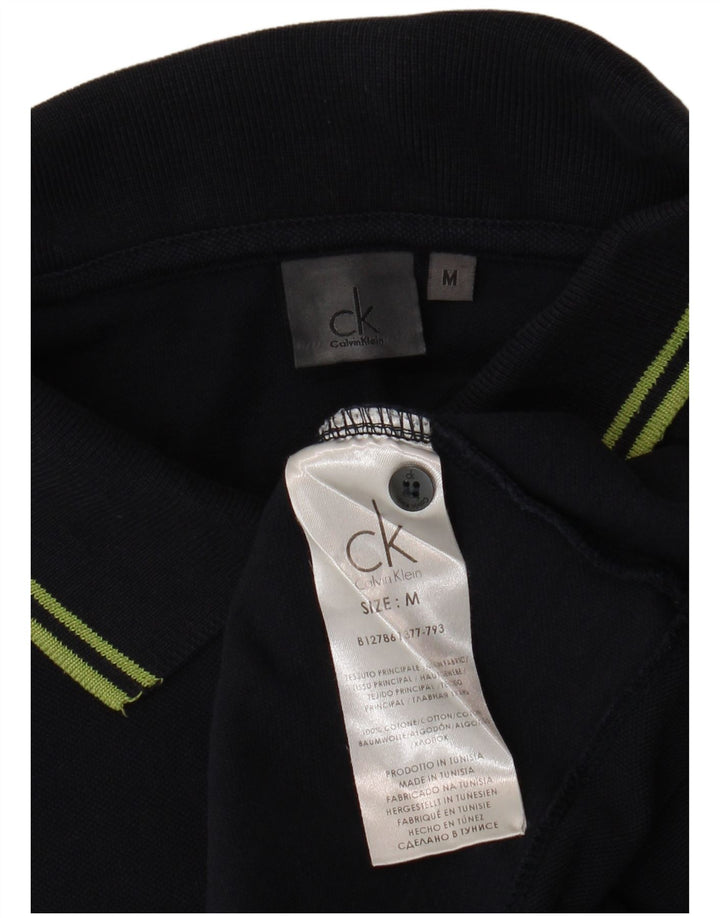CALVIN KLEIN Polo Homme Bleu Marine Moyen Coton