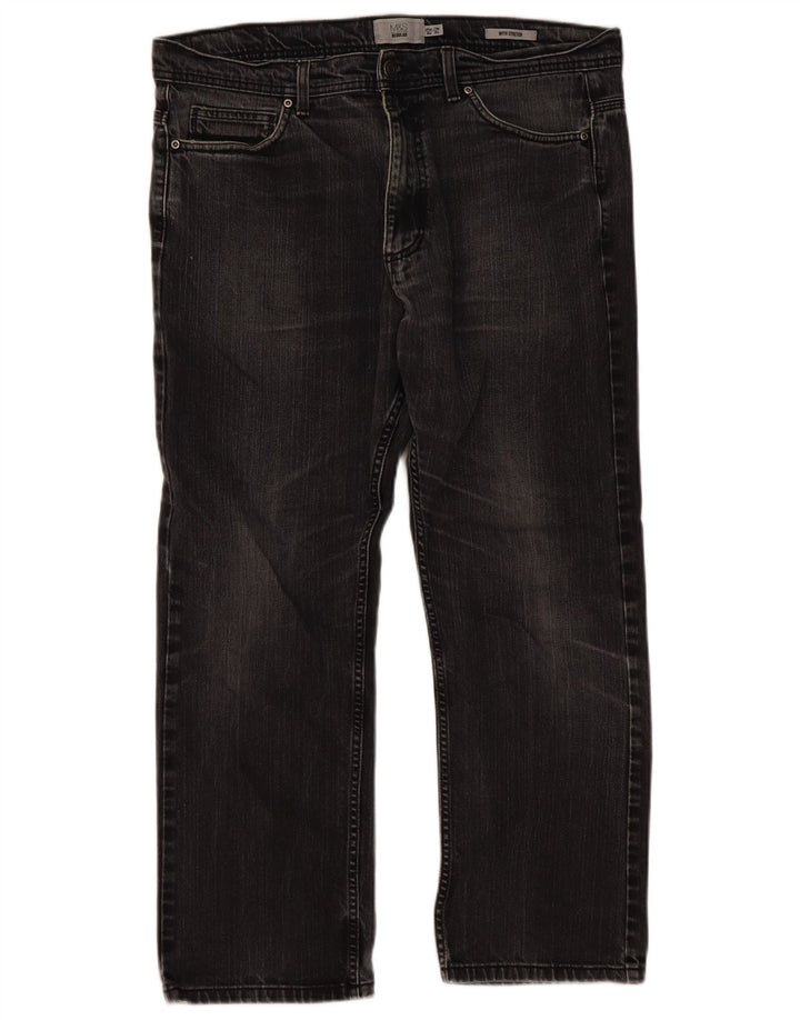 Marks & Spencer Jean droit régulier pour homme W36 L29 Gris