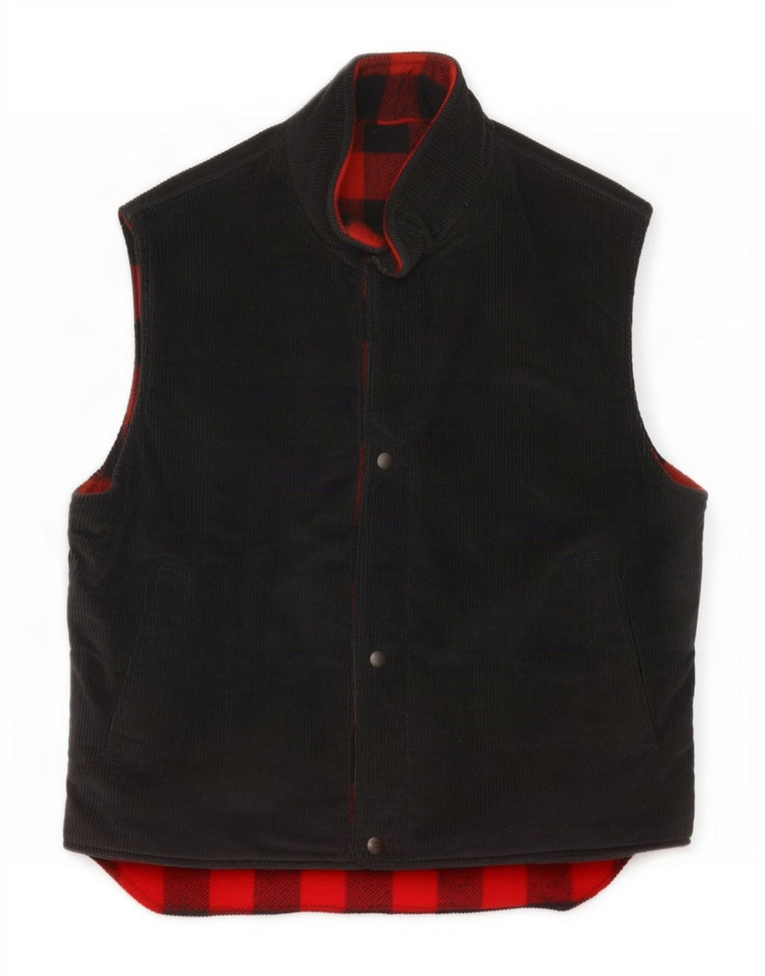Woolrich Gilet réversible en velours côtelé pour homme UK 38 Laine noire moyenne