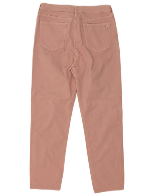 Luisa Spagnoli Pantalon décontracté droit pour femme IT 46 Large W32 L27 Rose