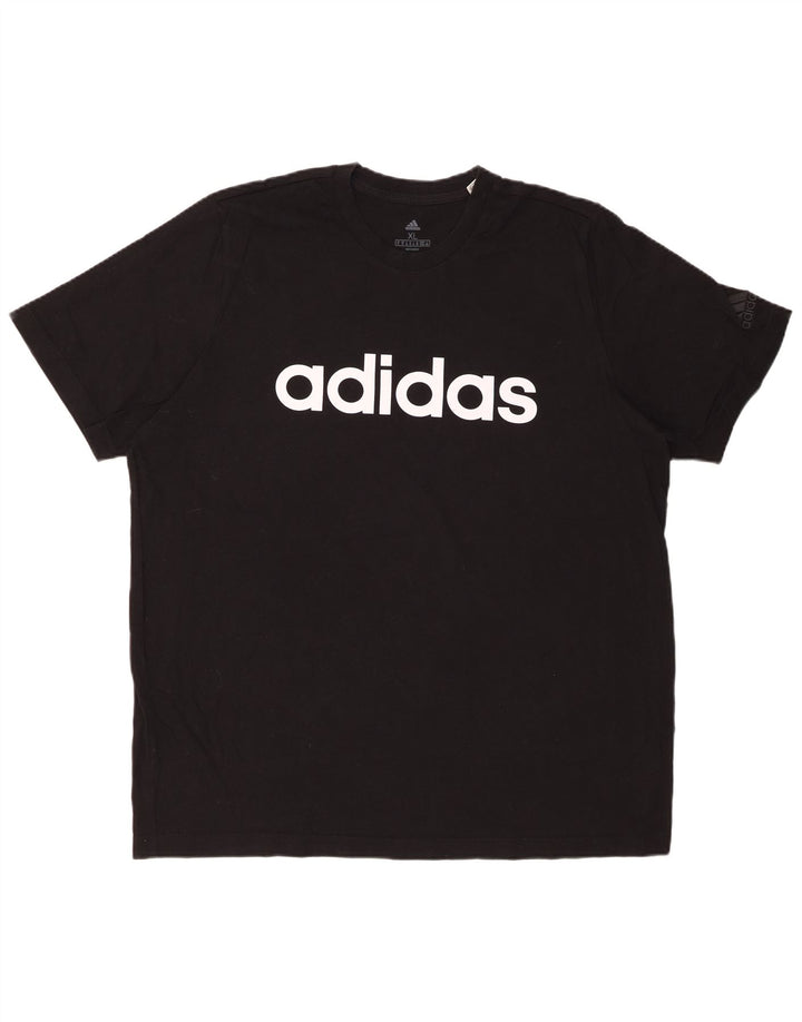 ADIDAS T-Shirt Graphique Homme Top XL Noir Coton