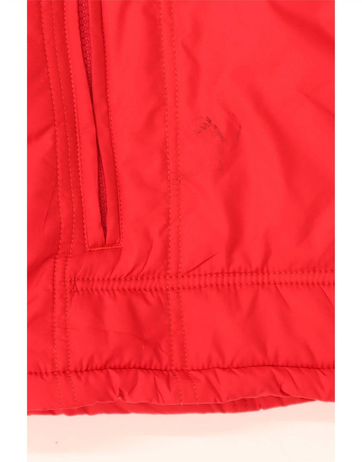 Sergio Tacchini Veste matelassée à capuche pour homme UK 38 Rouge moyen Polyester