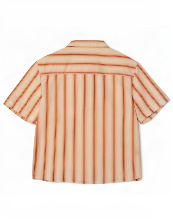 Levi's Chemise à Manches Courtes Femme UK 44 Coton Rayé Blanc Moyen