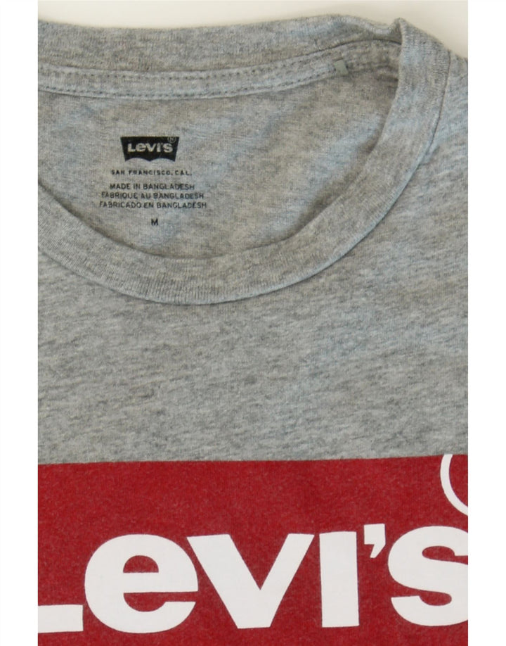 LEVI'S Mens Graphic T-Shirt Top Medium Grey Cotton Vintage Levi's and Second-Hand Levi's from Messina Hembry 