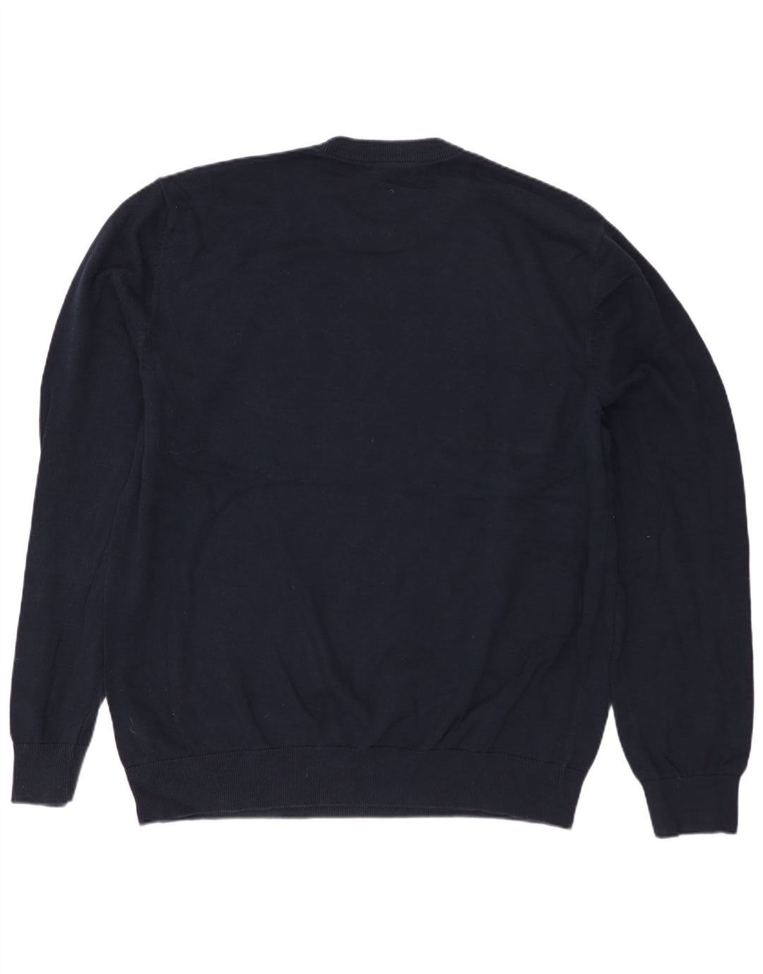 MARKS & SPENCER Pull graphique à col rond pour homme, grand, bleu marine