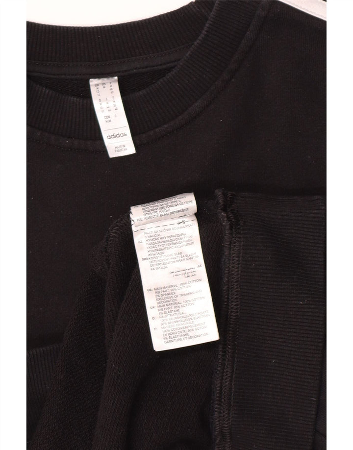Adidas Sweat-shirt pour femme UK 12/14 en coton noir moyen