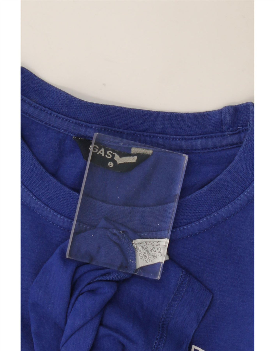 GAS T-Shirt Graphique Homme Grand Bleu Coton