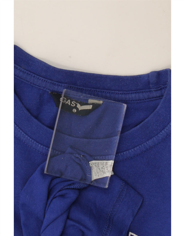 GAS T-Shirt Graphique Homme Grand Bleu Coton
