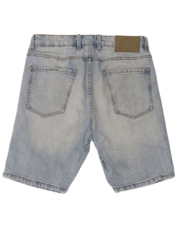 Zara Short en jean pour homme EU 42 Large W32 Bleu Coton