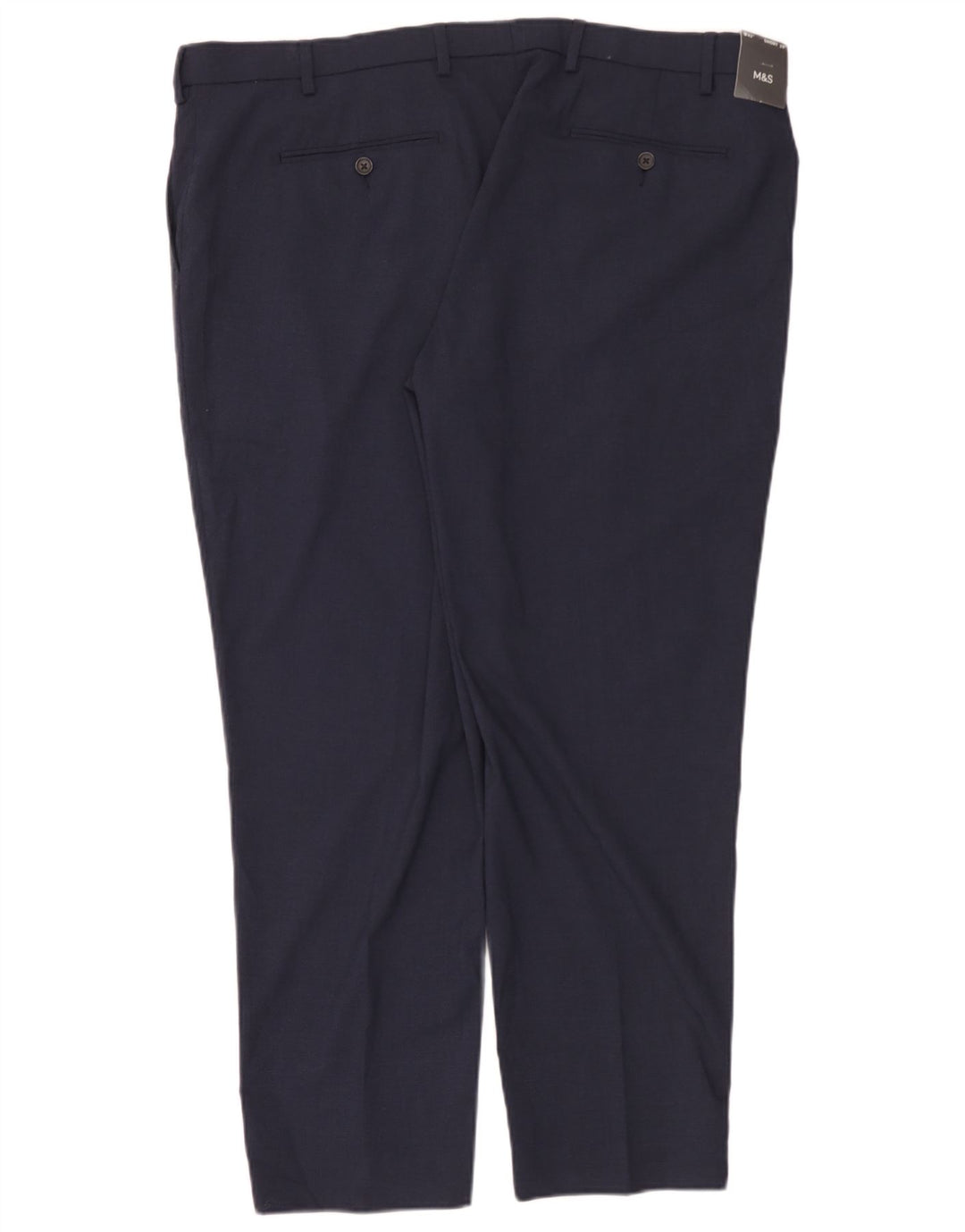 Marks & Spencer Pantalon Chino Homme W42 L29 Bleu Marine Polyester