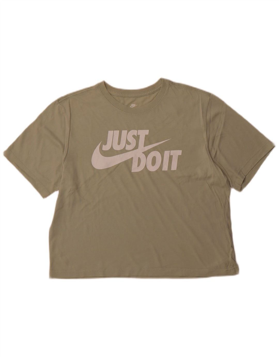 NIKE T-shirt court graphique pour femme UK 14 Vert moyen
