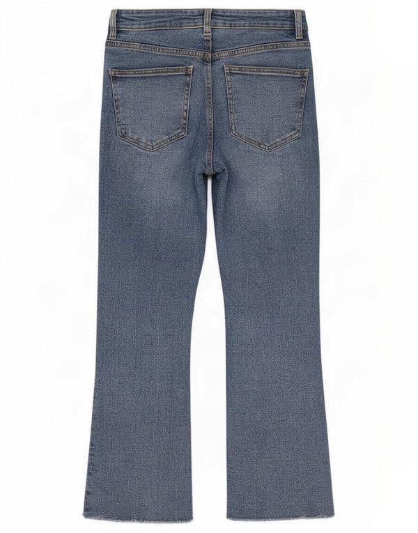 Zara Jean évasé taille haute pour femme EU 38 Small W28 L26 Bleu