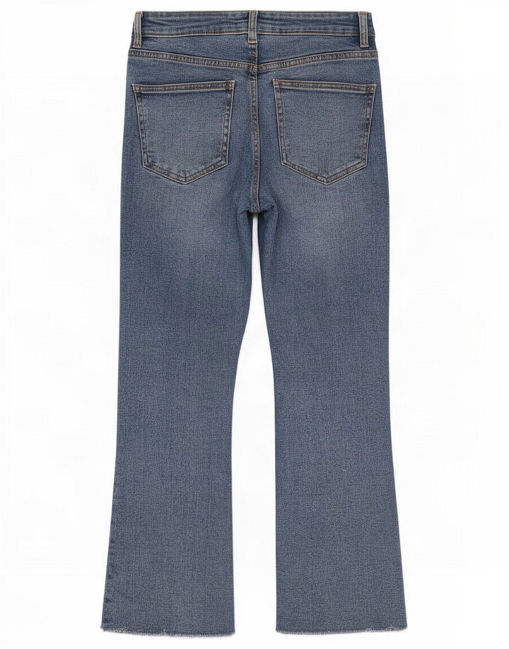 Zara Jean évasé taille haute pour femme EU 38 Small W28 L26 Bleu