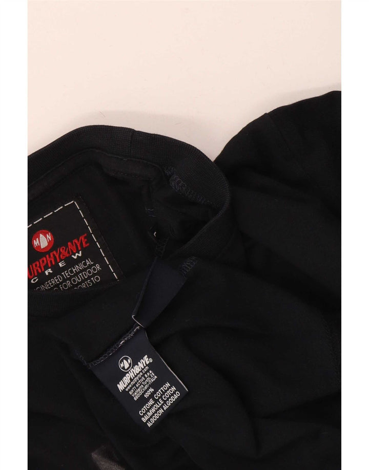 Murphy & Nye Haut graphique à manches longues pour hommes, grand color block bleu marine