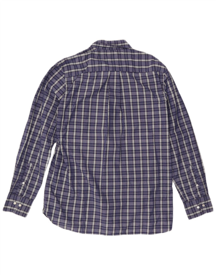 TOMMY HILFIGER Chemise ajustée sur mesure pour homme Taille 16 1/2 Grand carreaux bleus