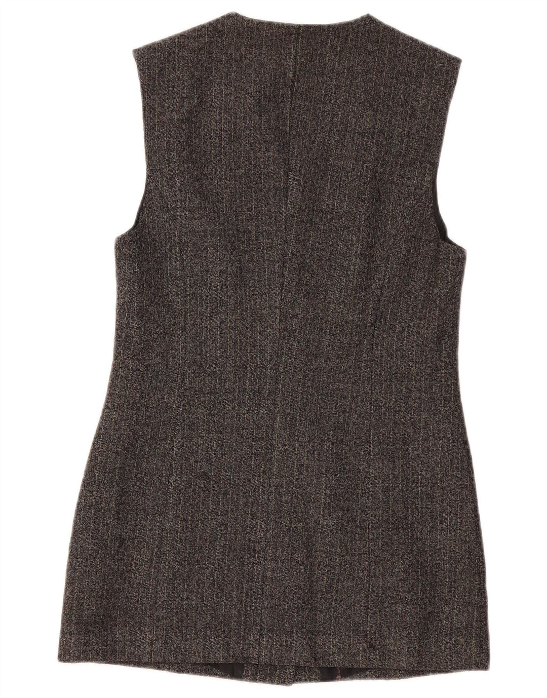 BENETTON Veste blazer longue pour femme UK 10 Petites rayures grises