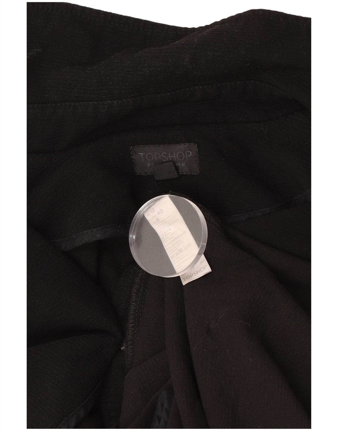 Topshop Manteau surdimensionné pour femme UK 42 Medium Noir Polyester