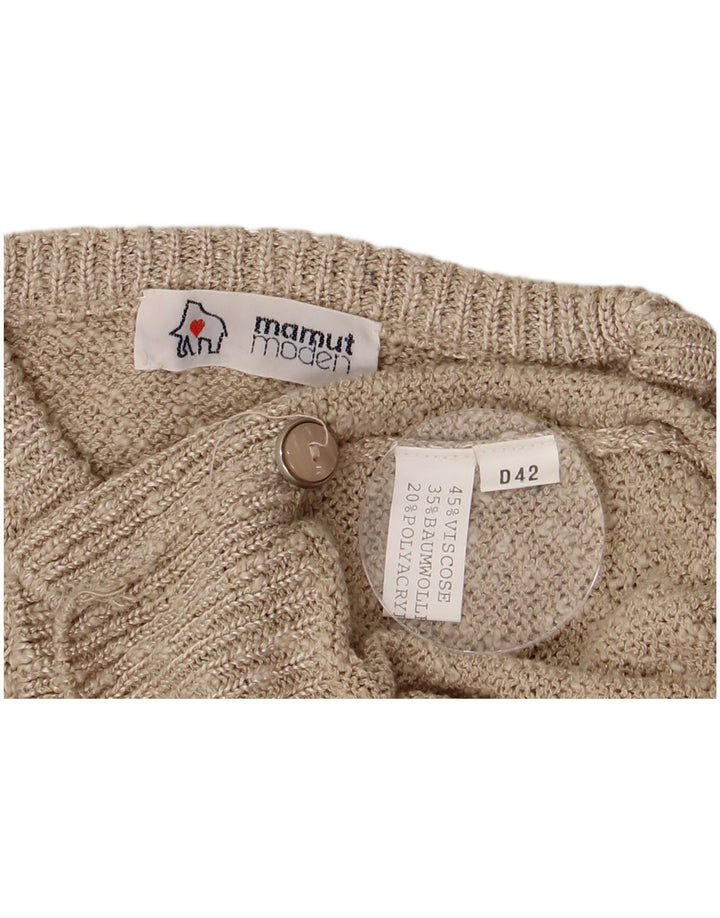 Mamut Moden Pull col boutonné pour femme EU 42 Large Beige Viscose