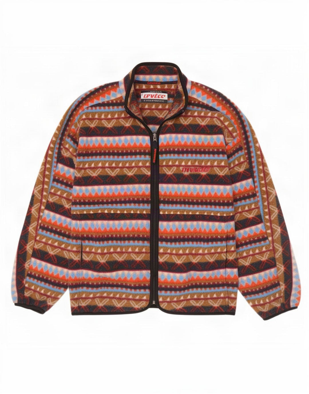 Invicta Veste polaire pour homme UK 40 Large Polyester géométrique multicolore