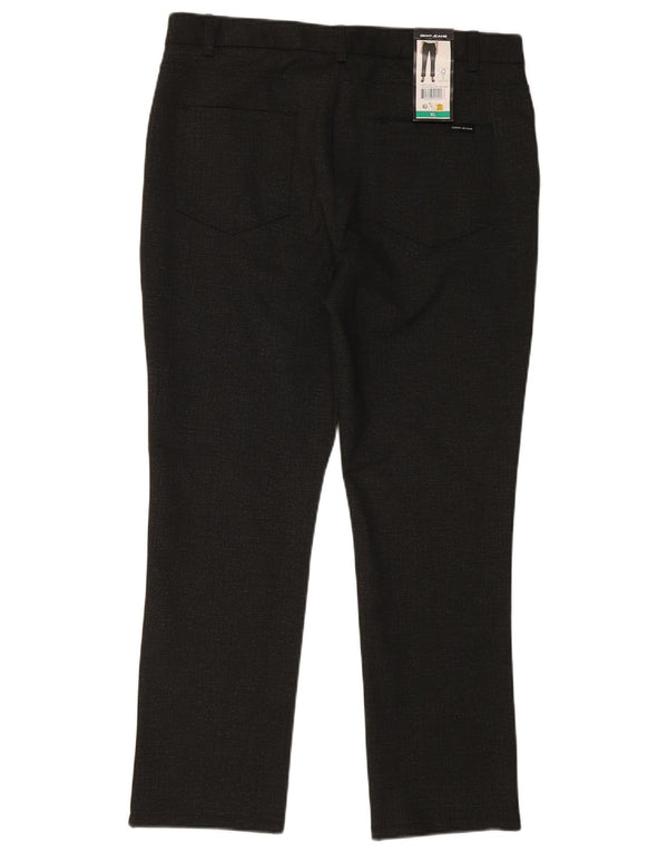 Dkny Pantalon décontracté droit pour homme XL W36 L29 Noir Polyester