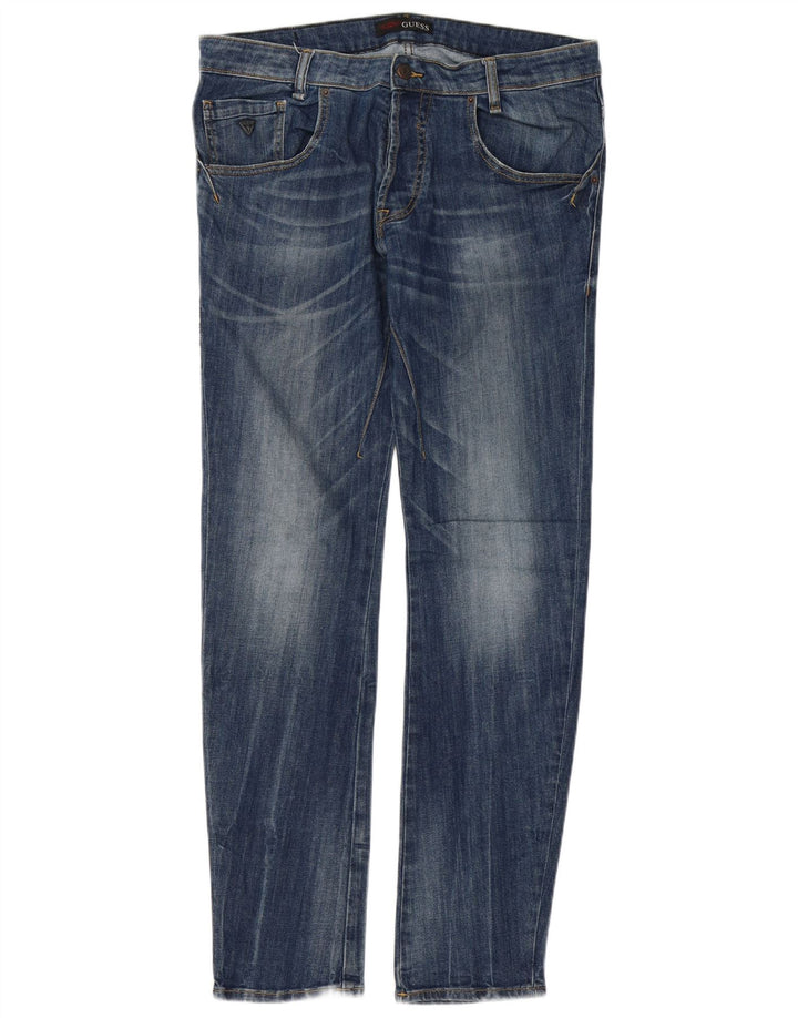 Guess Jean Slim Homme W32 L32 Bleu Coton