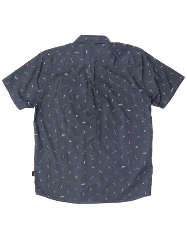 PATAGONIA Chemise à Manches Courtes Homme Large Bleu Spotted Cotton