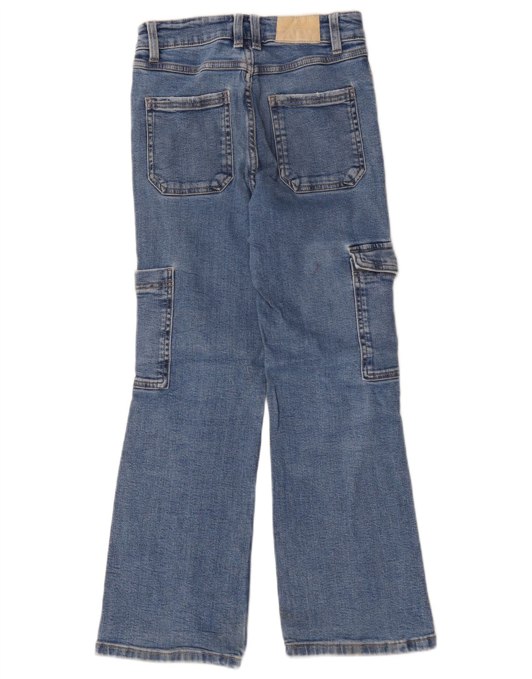 Zara Jeans Cargo Bootcut Fille 9-10 Ans W26 L25 Bleu