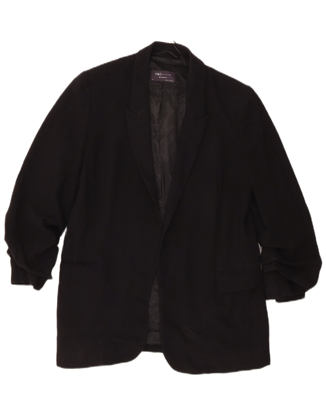 Marks & Spencer Veste blazer coupe décontractée pour femme UK 10 Small Noir