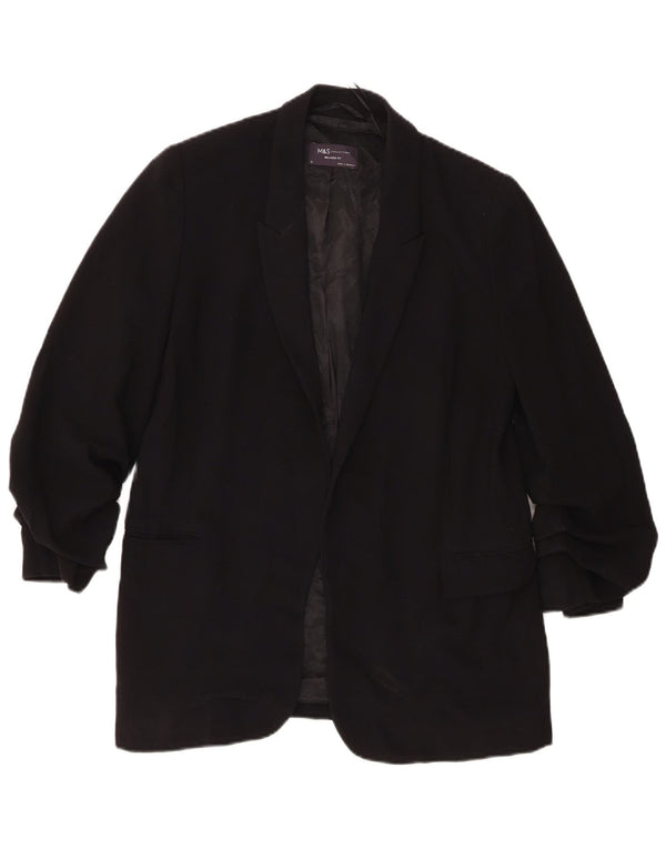 Marks & Spencer Veste blazer coupe décontractée pour femme UK 10 Small Noir