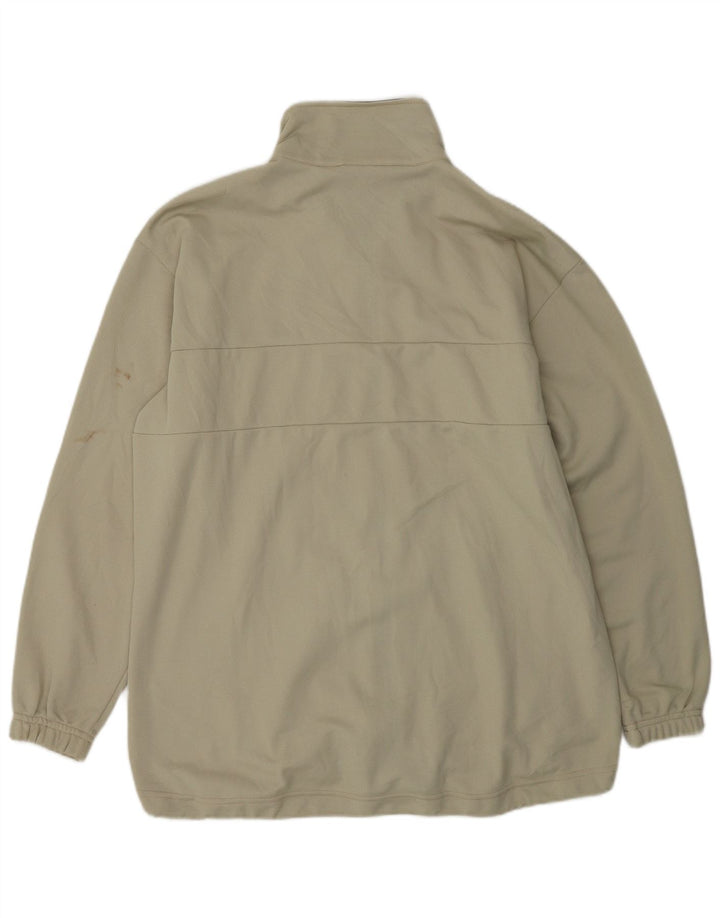Asics Veste de survêtement surdimensionnée pour femme UK 18 XL Beige Polyester