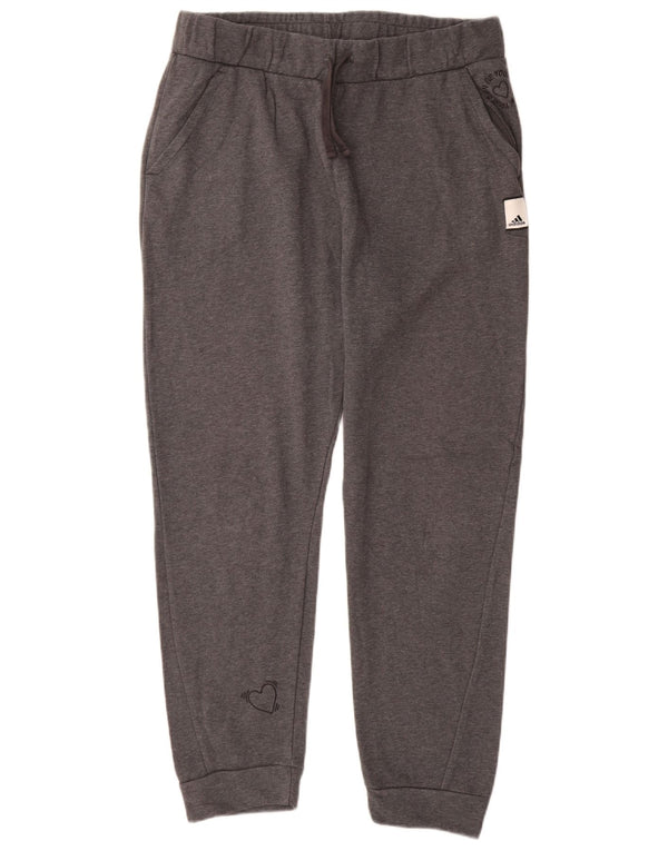Adidas Pantalon de survêtement pour femme Joggers UK 16/18 Large Gris Coton