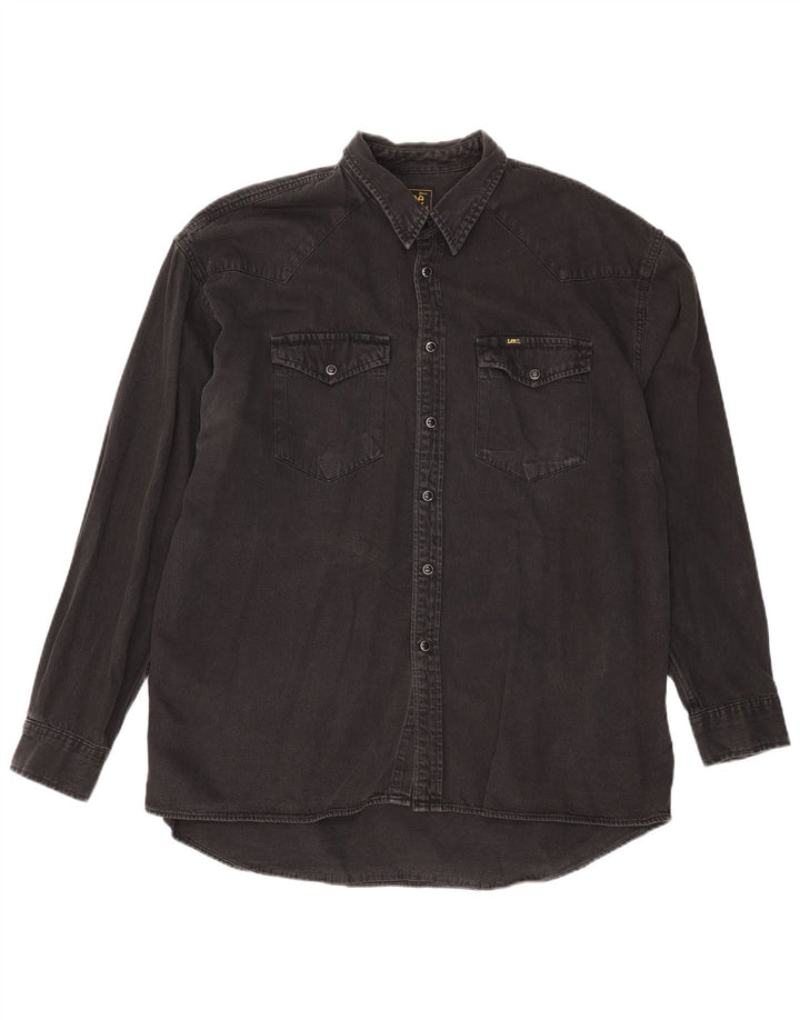 Lee Chemise en Jean Riders Homme XL Noir Coton