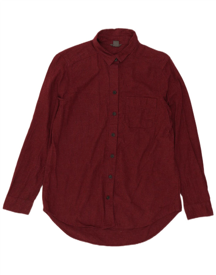 EDDIE BAUER Chemise surdimensionnée pour femme UK 10 Petit coton marron