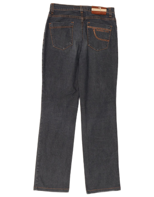 Trussardi Femme Jean Droit W26 L29 Bleu Marine Coton