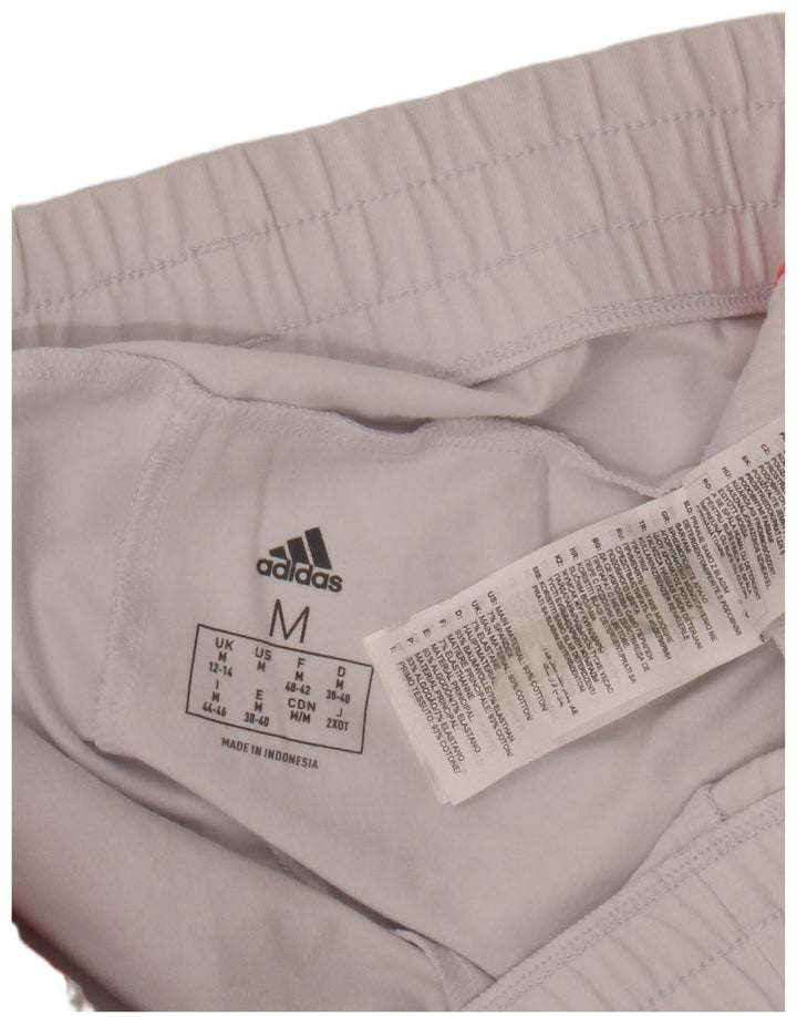 ADIDAS Short de sport pour femme UK 12/14 Coton blanc moyen