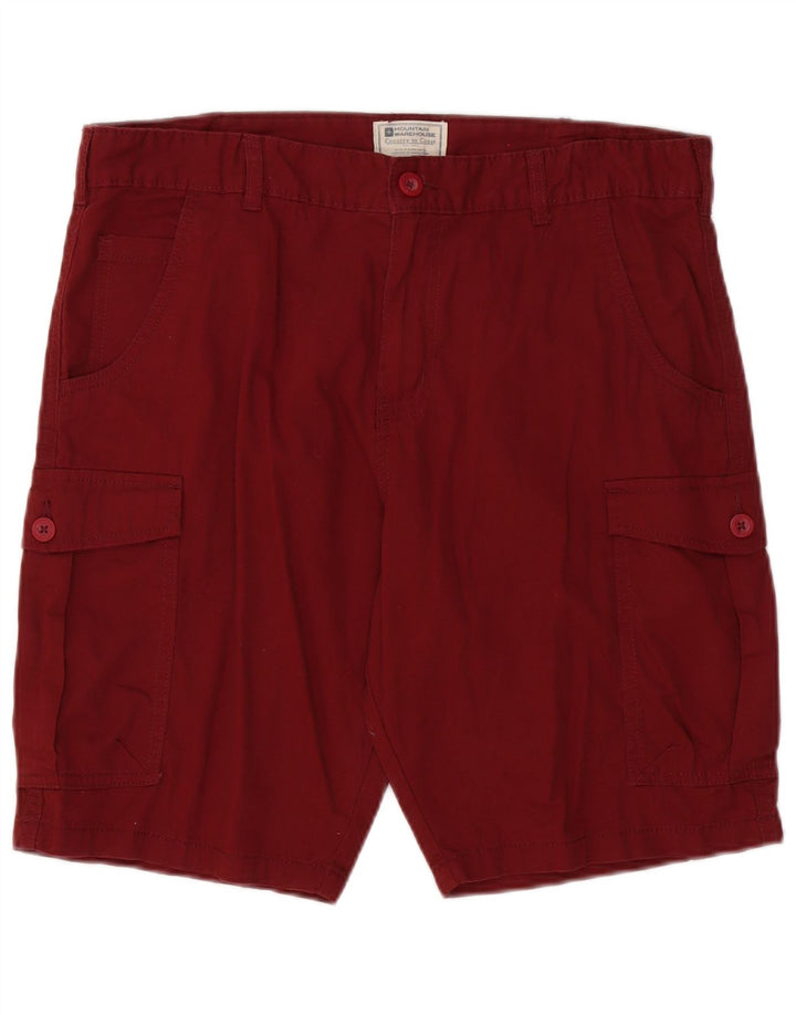 MOUNTAIN WAREHOUSE Short cargo pour hommes W34 Grand coton bordeaux