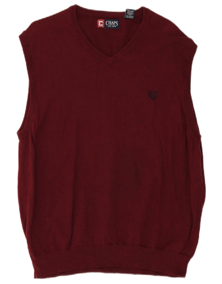 Chaps Débardeur Homme XL Coton Bordeaux