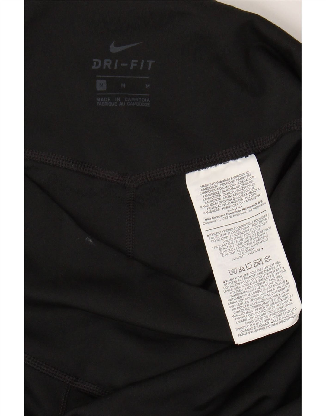 NIKE Legging Dri Fit pour femme UK 12 Polyester noir moyen