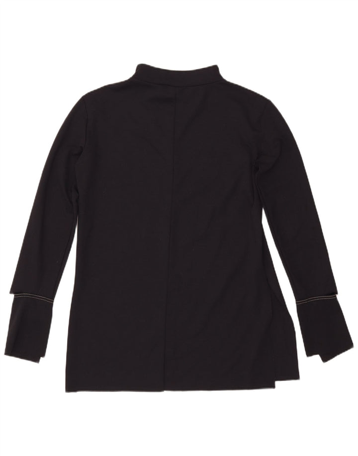 Zara Femme Top Manches Longues UK 10 Petit Noir Polyester