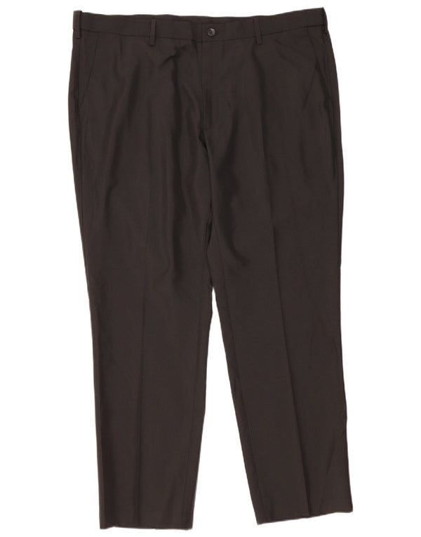Marks & Spencer Pantalon de costume droit coupe droite pour homme W42 L31 Noir