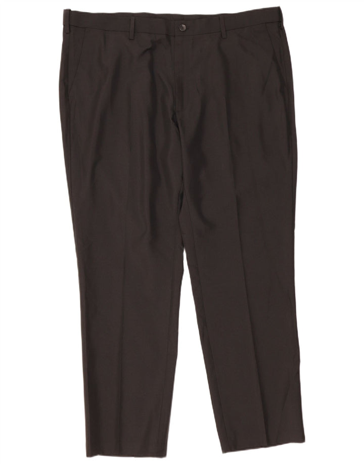 Marks & Spencer Pantalon de costume droit coupe droite pour homme W42 L31 Noir