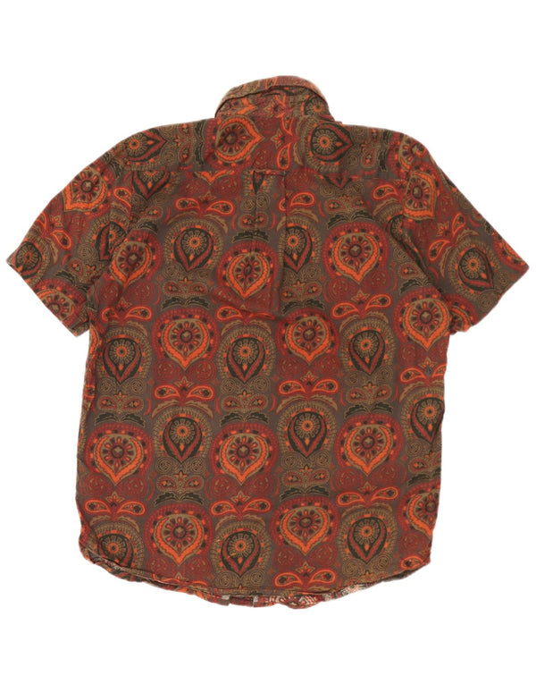 Volcom Chemise à manches courtes pour hommes, coupe classique, grand coton cachemire marron