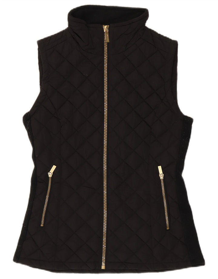 CALVIN KLEIN Gilet matelassé pour femme UK 6 XS Noir Polyester