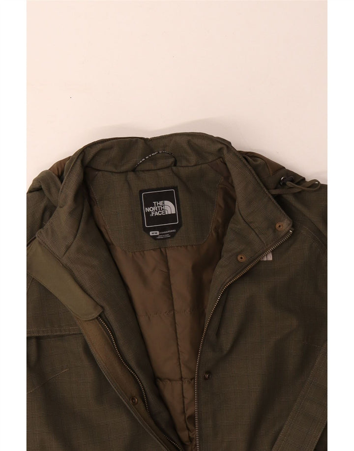 THE NORTH FACE Manteau coupe-vent à capuche pour femme UK 14 à carreaux vert moyen