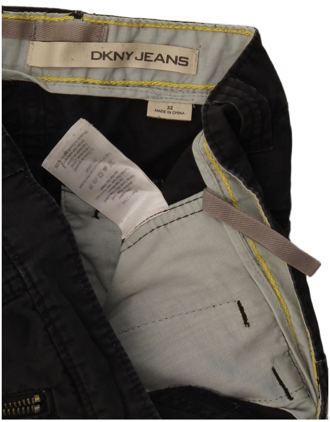 Dkny Pantalon Cargo Droit Homme W32 L32 Coton Noir