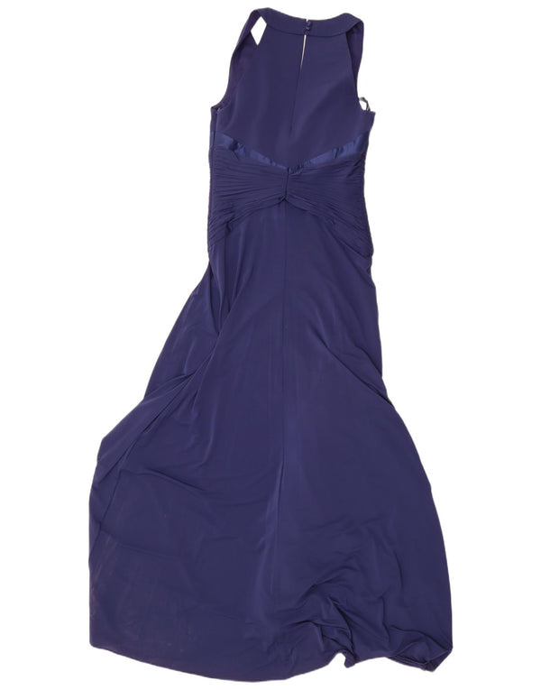 Coast Robe longue sans manches pour femme UK 10 Petit Bleu