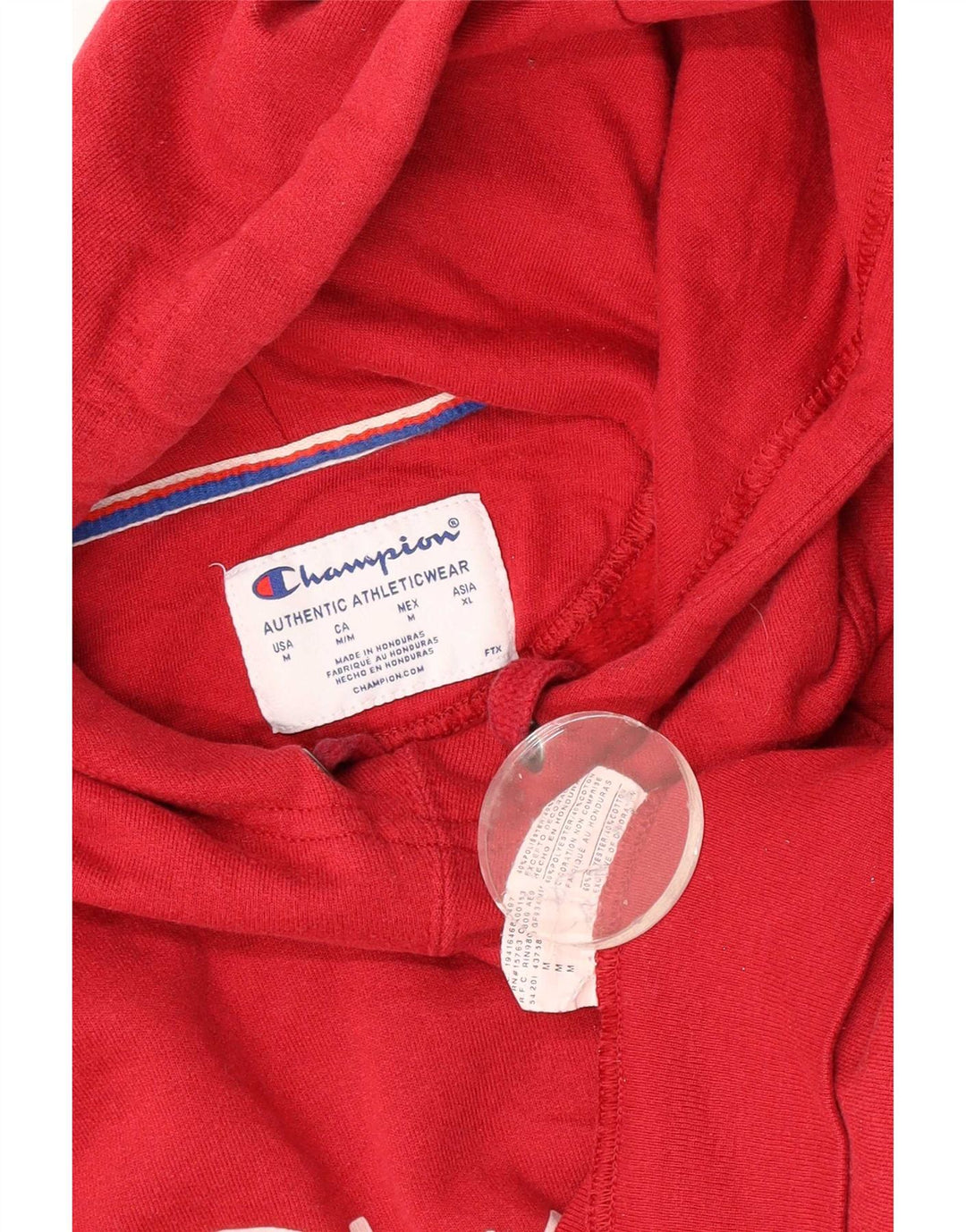 Champion Pull à capuche graphique pour homme en polyester rouge moyen